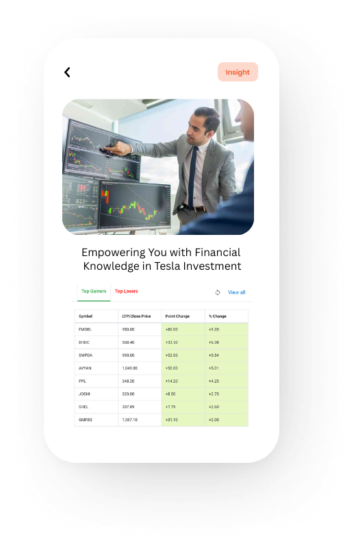1 month gain tesla investment 3